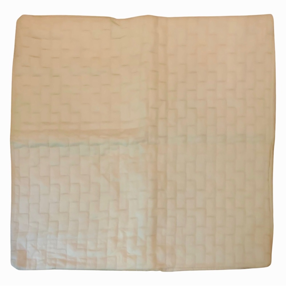 Beige bamboo European Square pillow shams - set of 2 NWOT